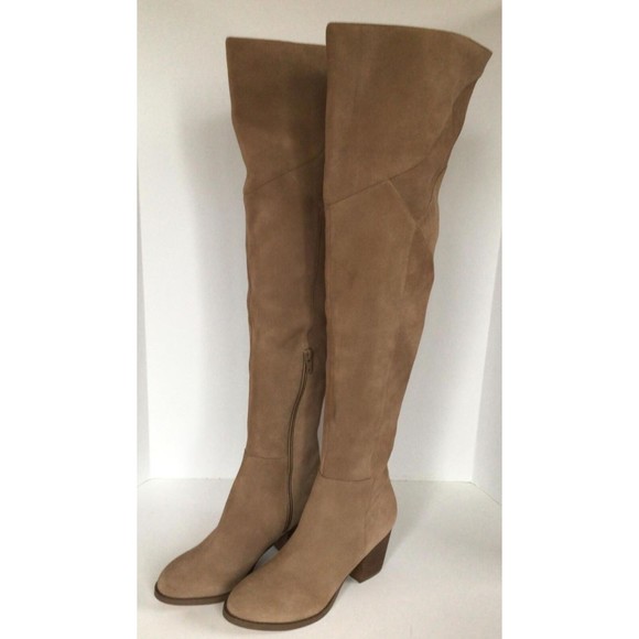 SOLE SOCIETY Catalina Night Taupe Suede Thigh High Boots (Size 5.5 M) - Picture 2 of 12